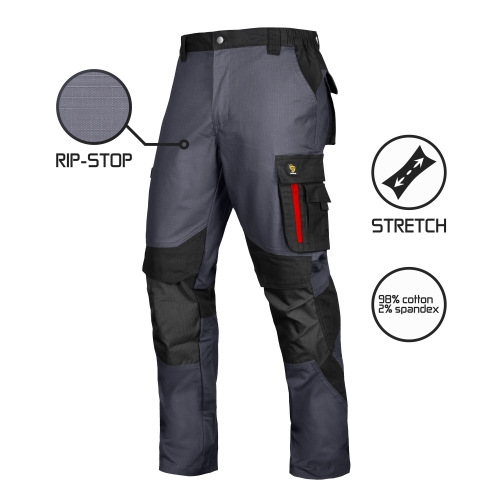 SPODNIE DO PASA ULTRATECH RIP-STOP STRETCH GREY
